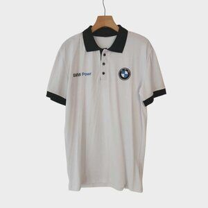 BMW Polo Shirt BMW Power Polo Grand Prix Racing Collection White Womens 2XL XXL